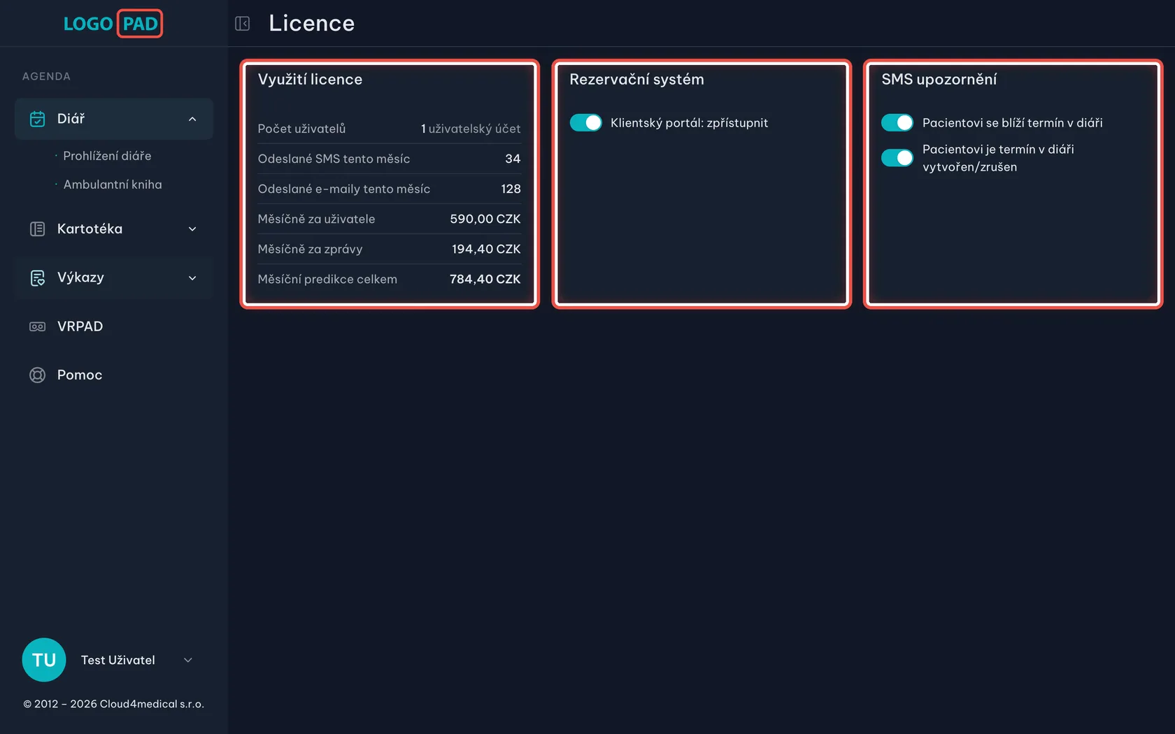 Snímek obrazovky ke kroku 3: Prohlédněte si stránku Licence