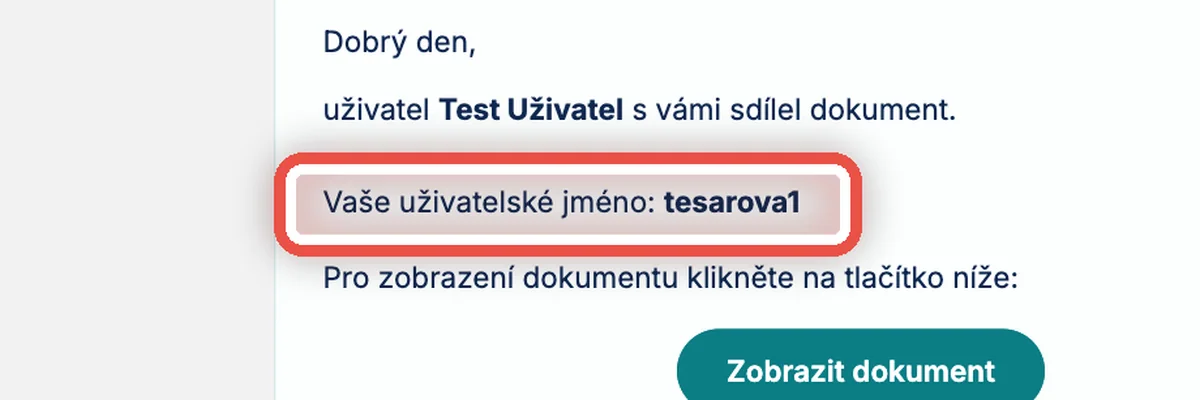 Detail — První přihlášení příjemce