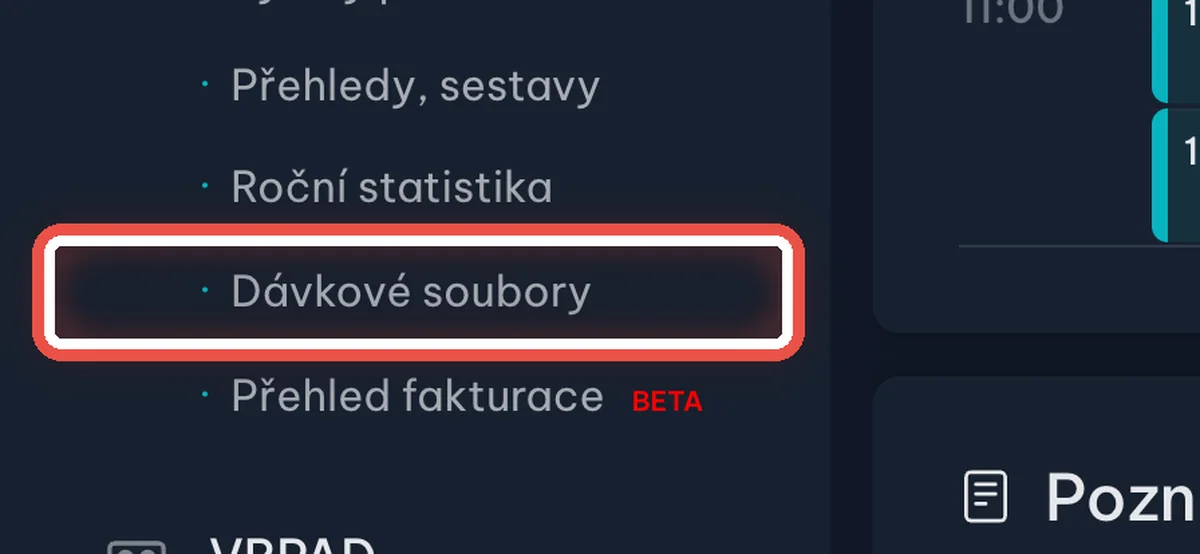 Detail — Klikněte na Dávkové soubory
