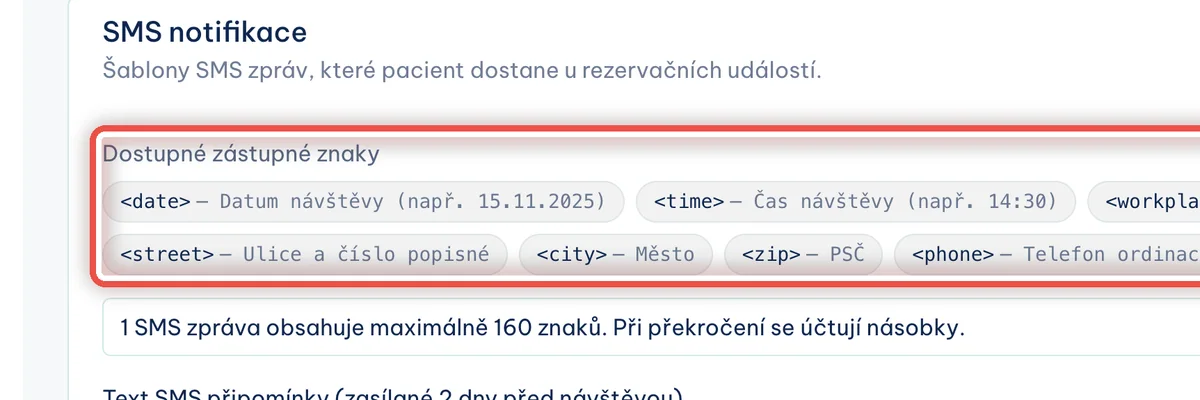 Detail — Prohlédněte si zástupné znaky