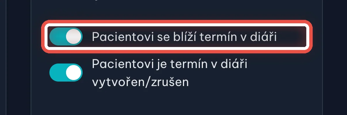 Detail — Zapněte připomínku před návštěvou
