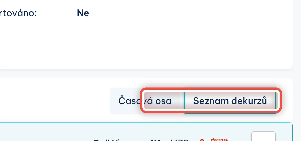 Detail — Třetí cesta: seznam dekurzů
