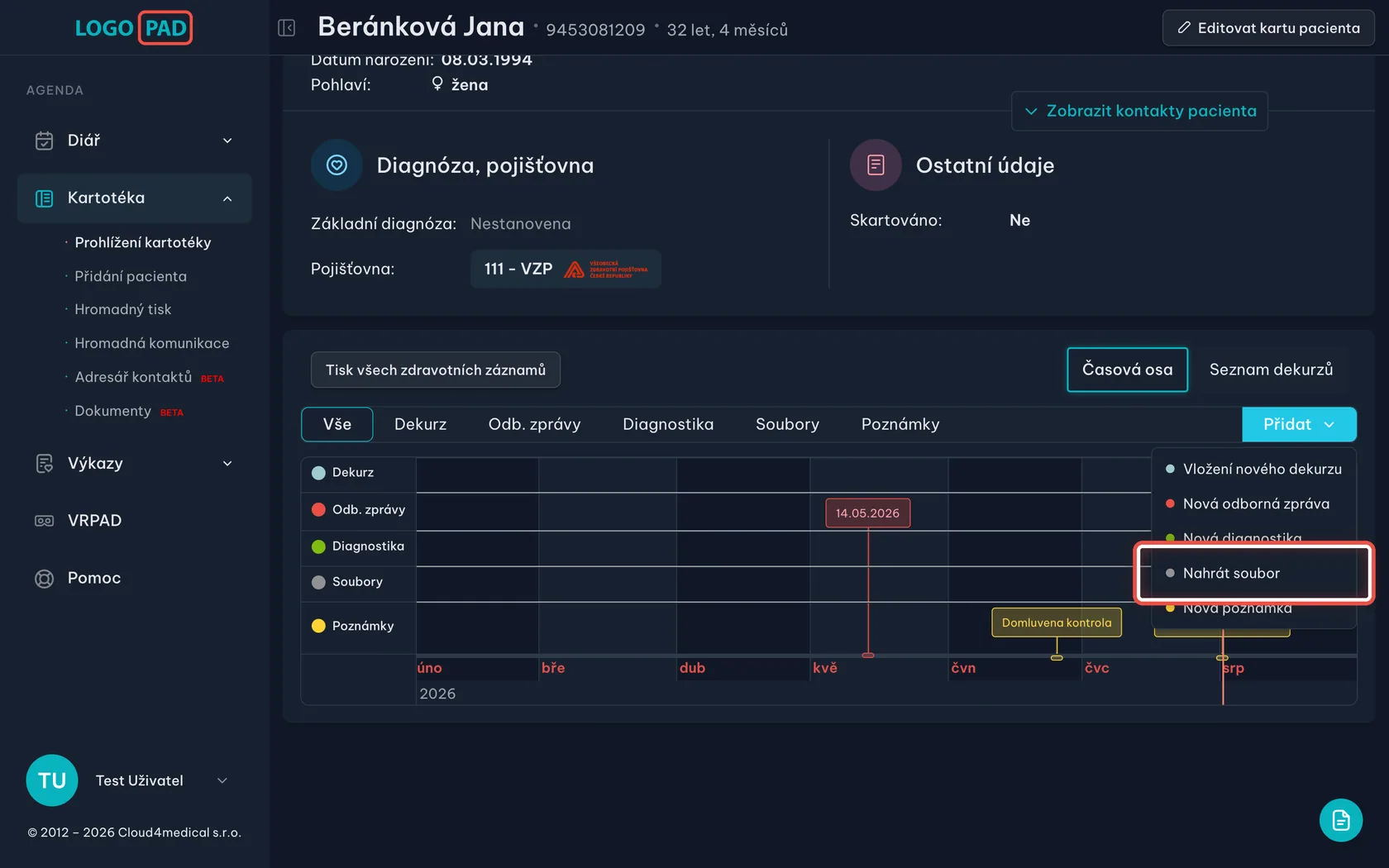 Snímek obrazovky ke kroku 3: Vyberte Nahrát soubor