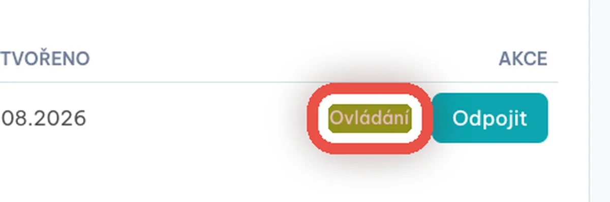 Zblízka: Otevřete ovládání