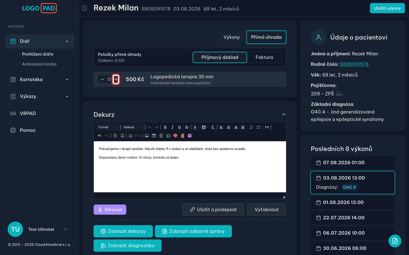 Snímek obrazovky ke kroku 12: Přidejte položku z ceníku
