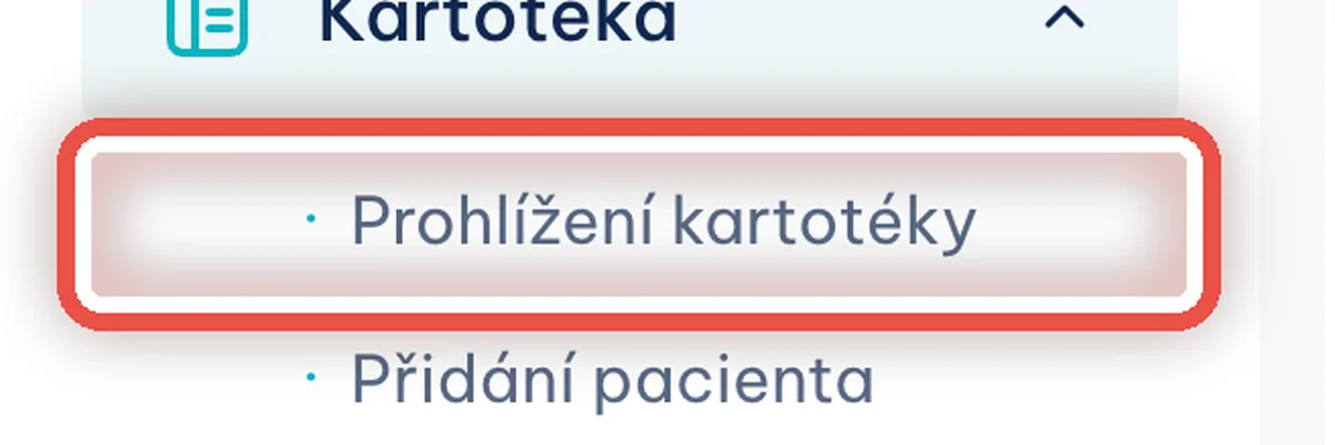 Otevřete kartotéku — zvětšené místo, kam se dívat