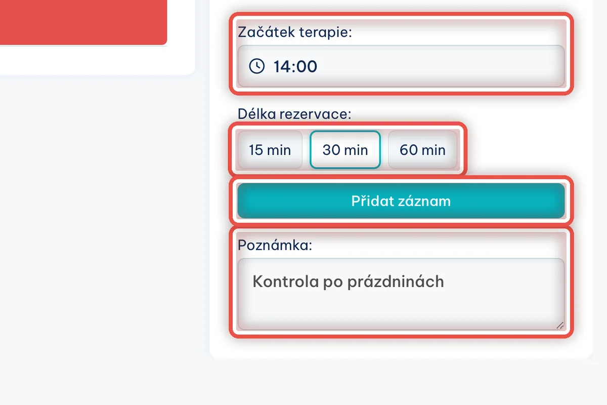 Detail — Klikněte na volný čas a vyplňte formulář