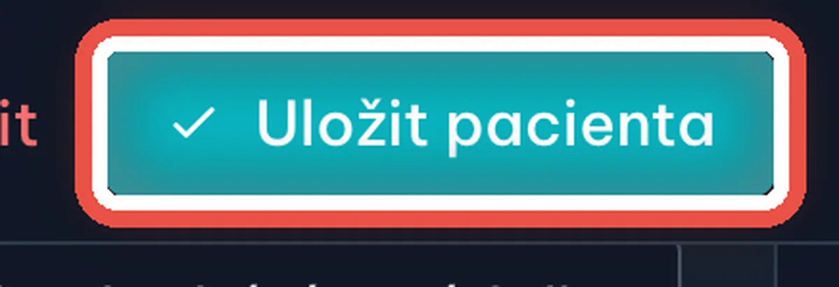 Uložte změny — zvětšené místo, kam se dívat