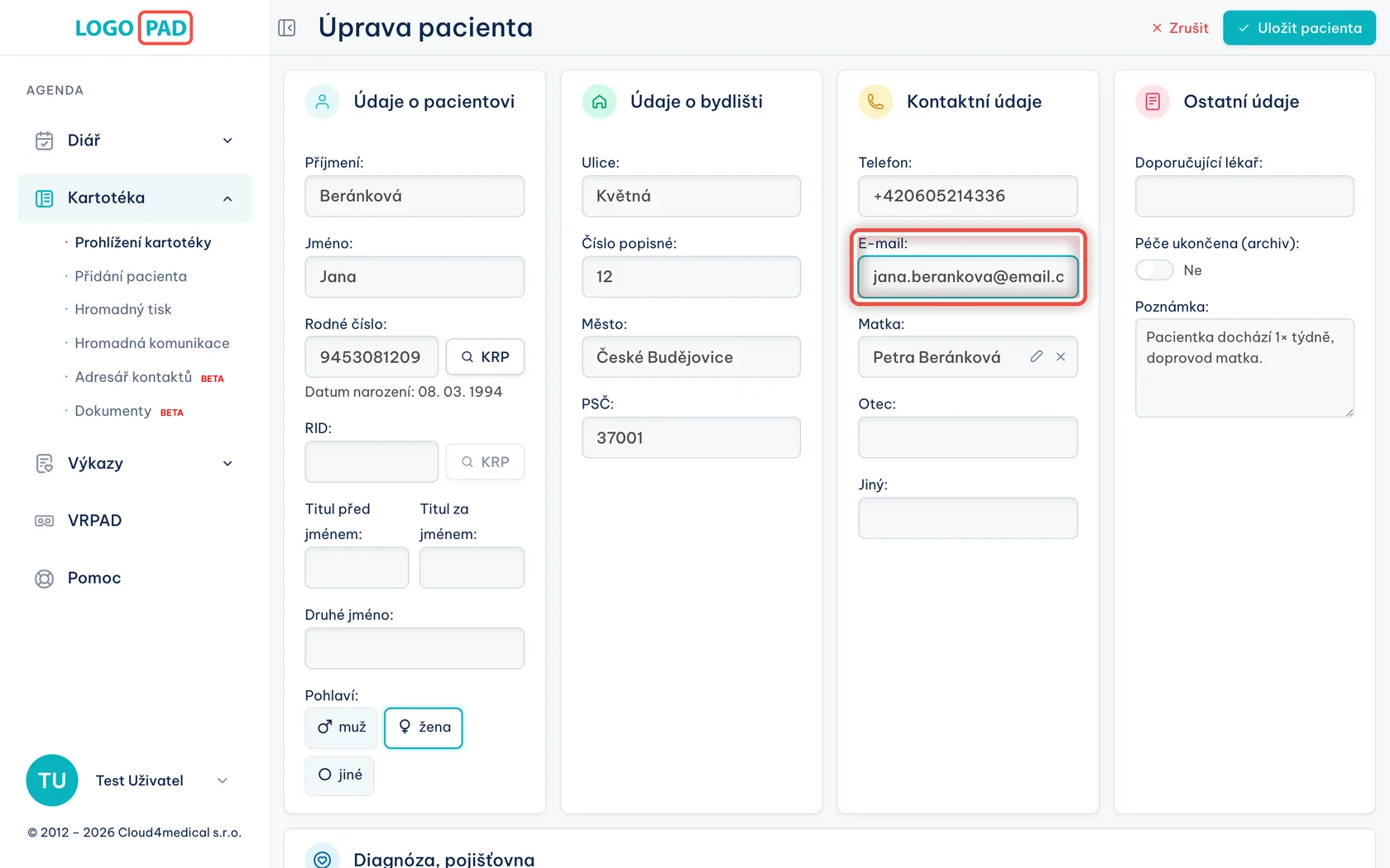 Doplňte chybějící údaj — snímek obrazovky programu, krok 24 z 27
