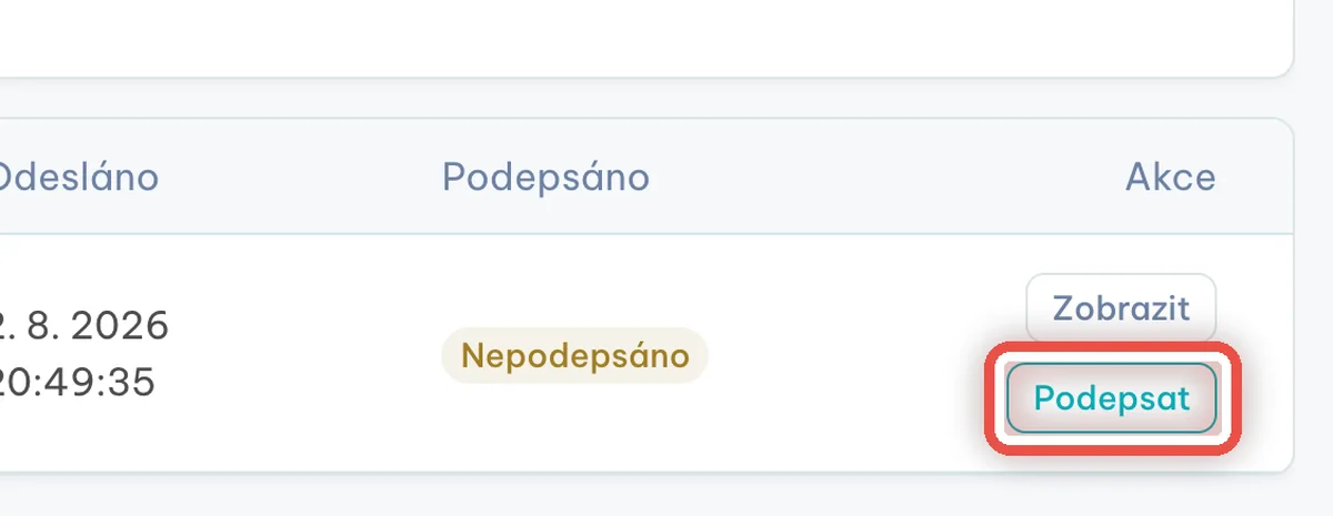 Detail — Najděte dokument v Podpisech